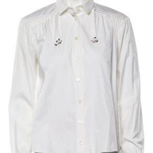 GUCCI Long Sleeve Button-Up Top